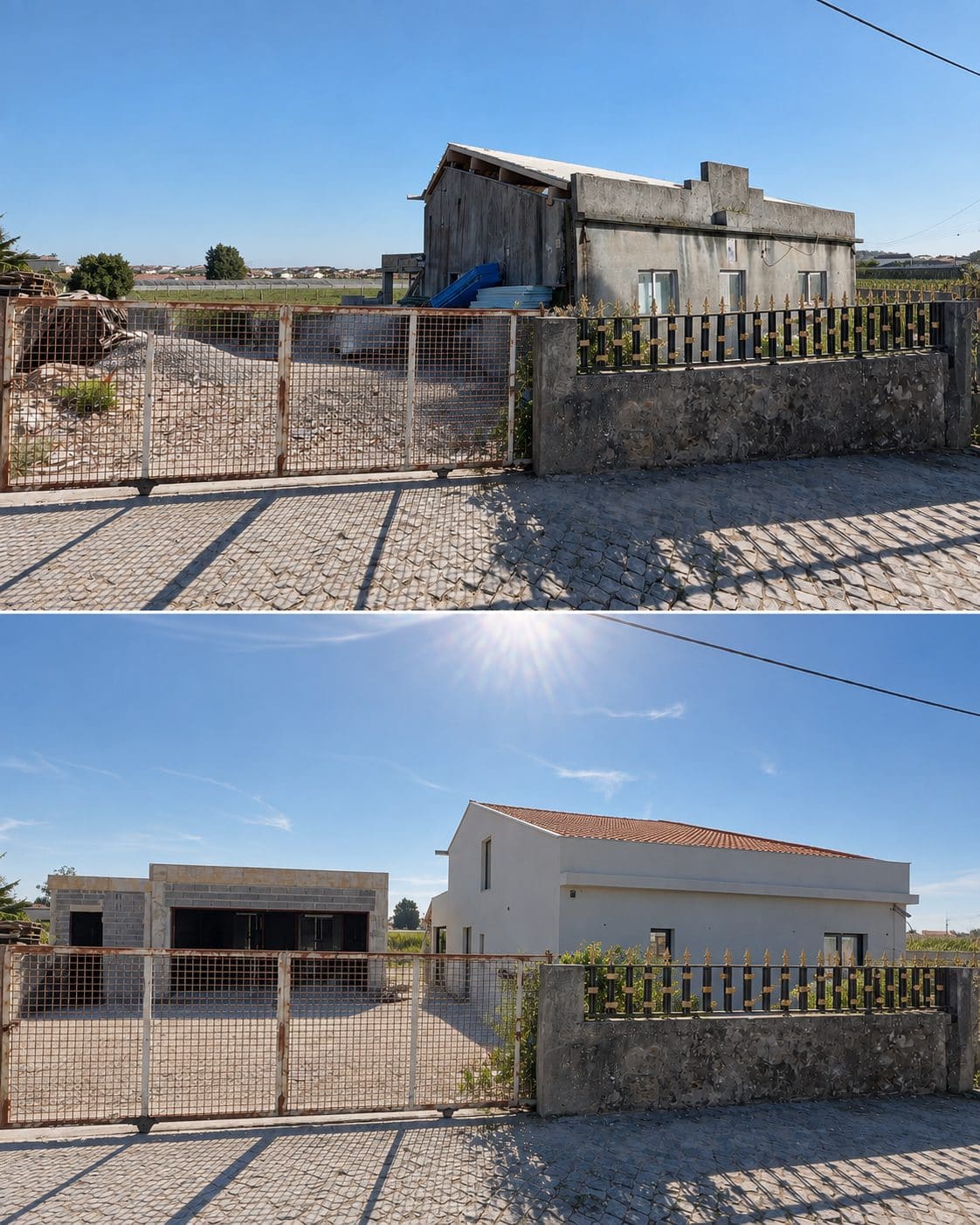 Casa Beiriz — antes e depois da reconstrução